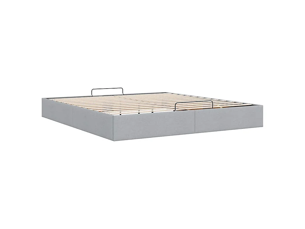 Bedframe zonder matras 160x200 cm stof lichtgrijs