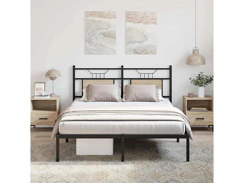 Cadre de lit sans matelas chêne sonoma 140x200 cm