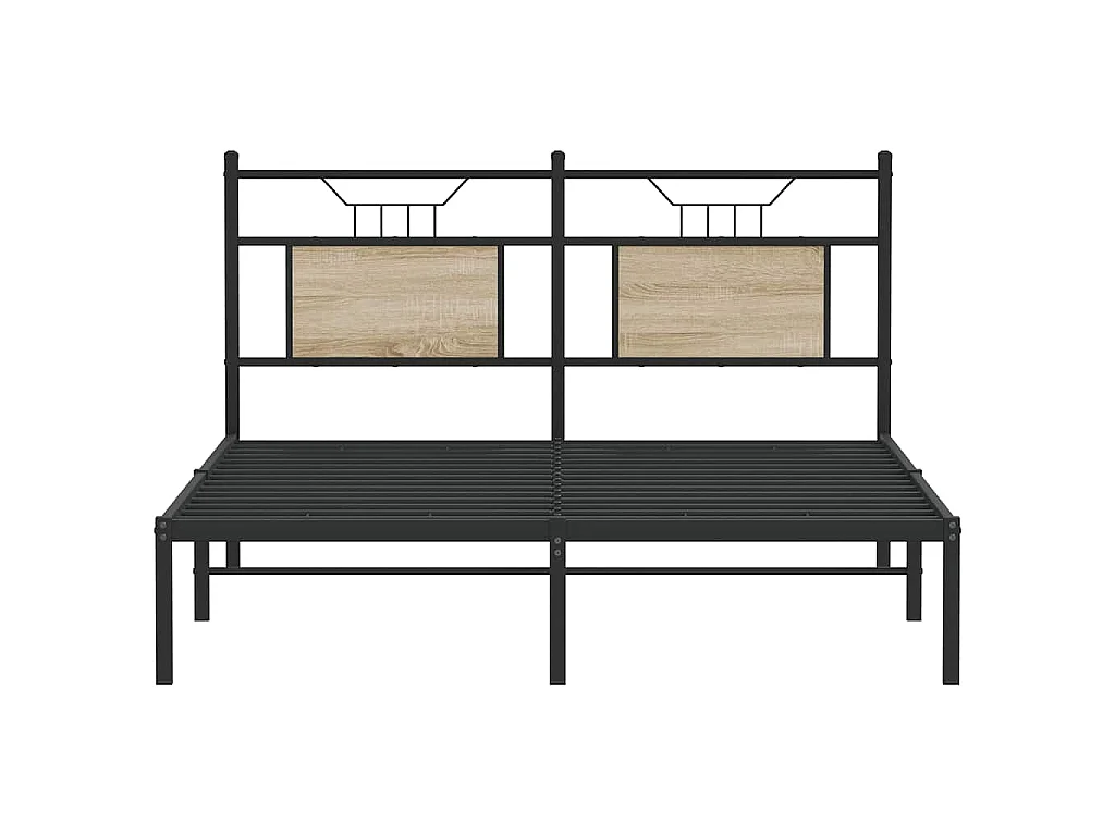 Cadre de lit sans matelas chêne sonoma 140x200 cm