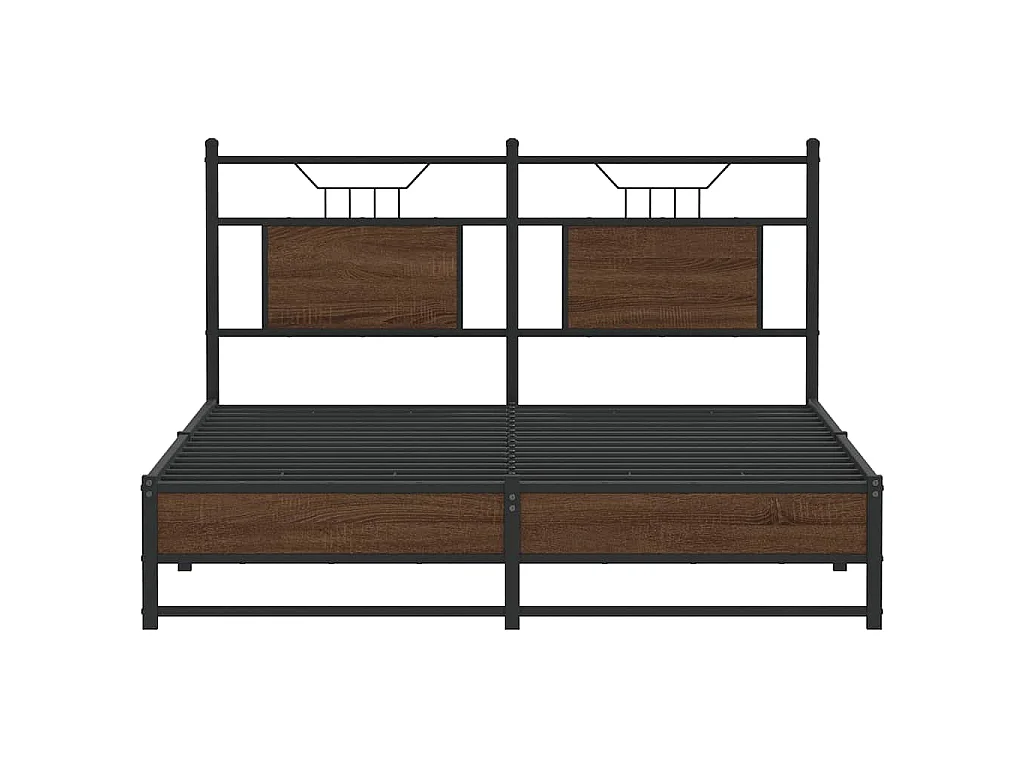 Cadre de lit sans matelas chêne marron 140x200 cm