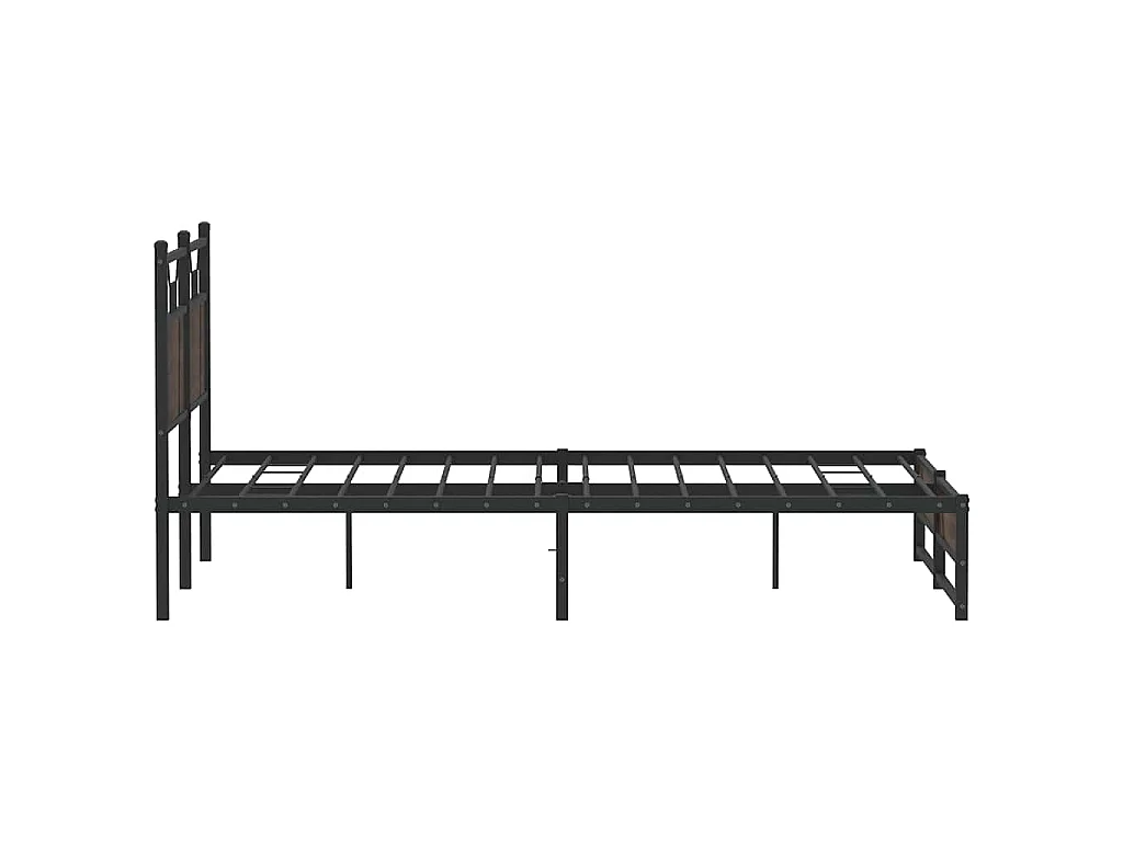Cadre de lit sans matelas chêne marron 140x200 cm