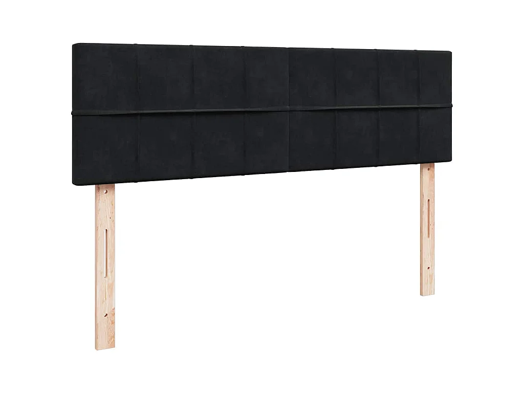 Ottoman bed met matras en LED's 140x190cm fluweel zwart