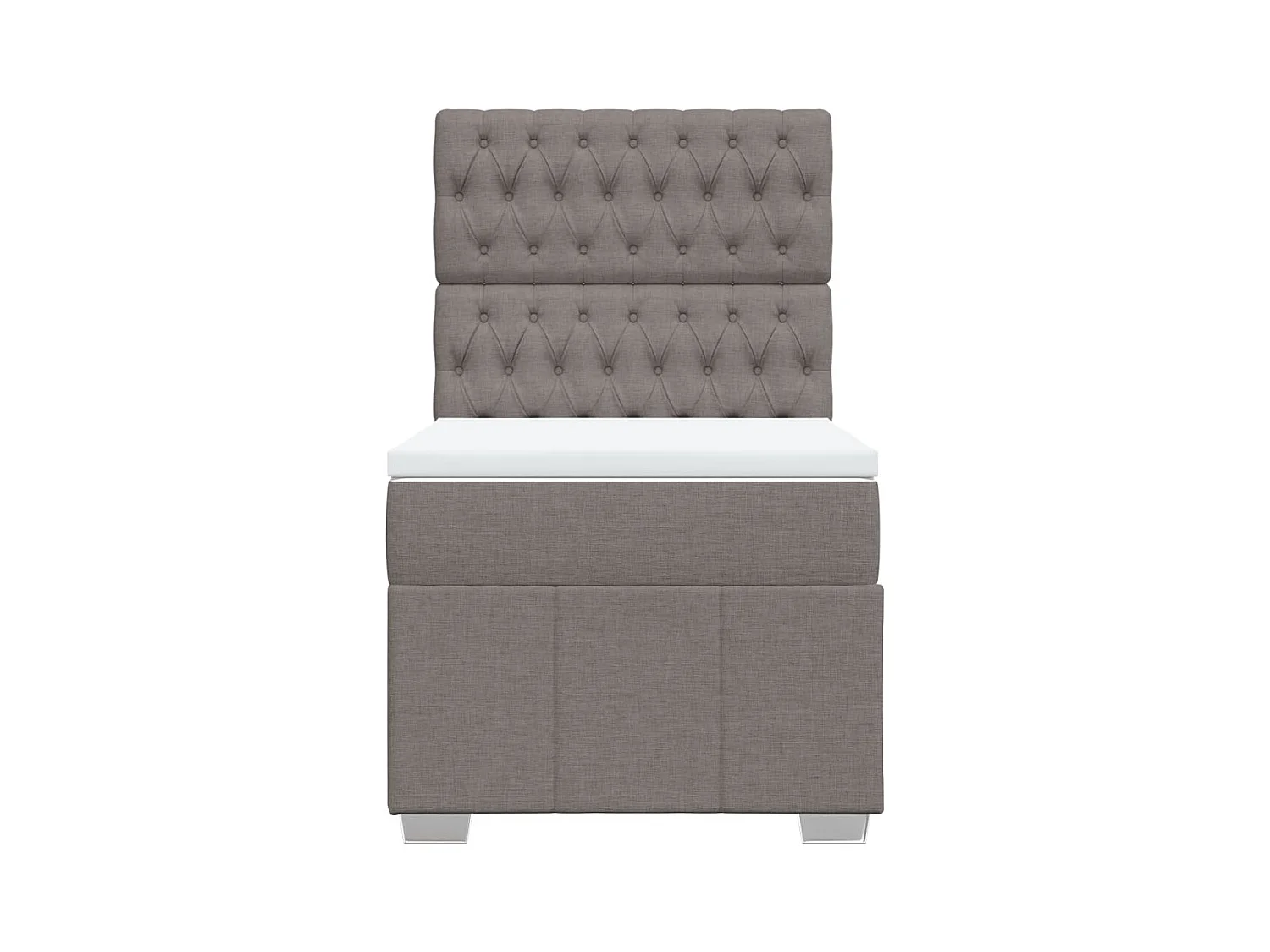 Boxspring met matras stof taupe 100x200 cm