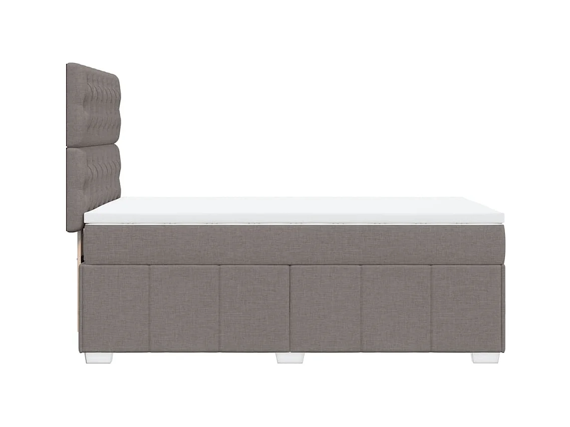 Boxspring met matras stof taupe 100x200 cm