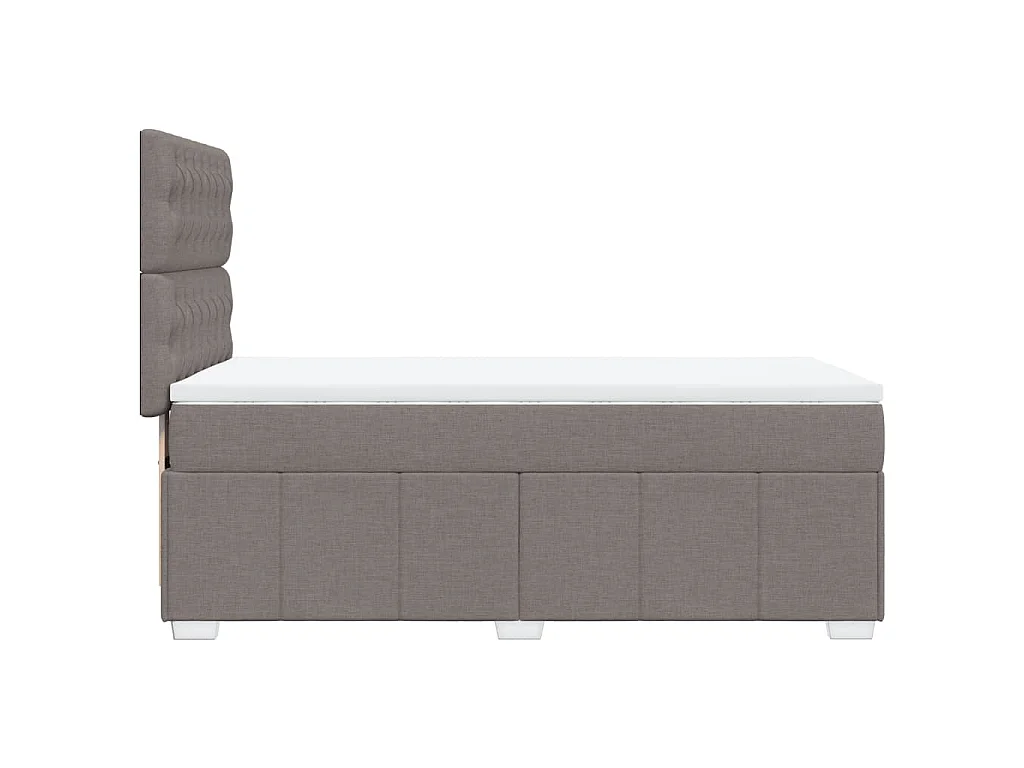 Boxspringbett mit Matratze Taupe 100x200 cm Stoff