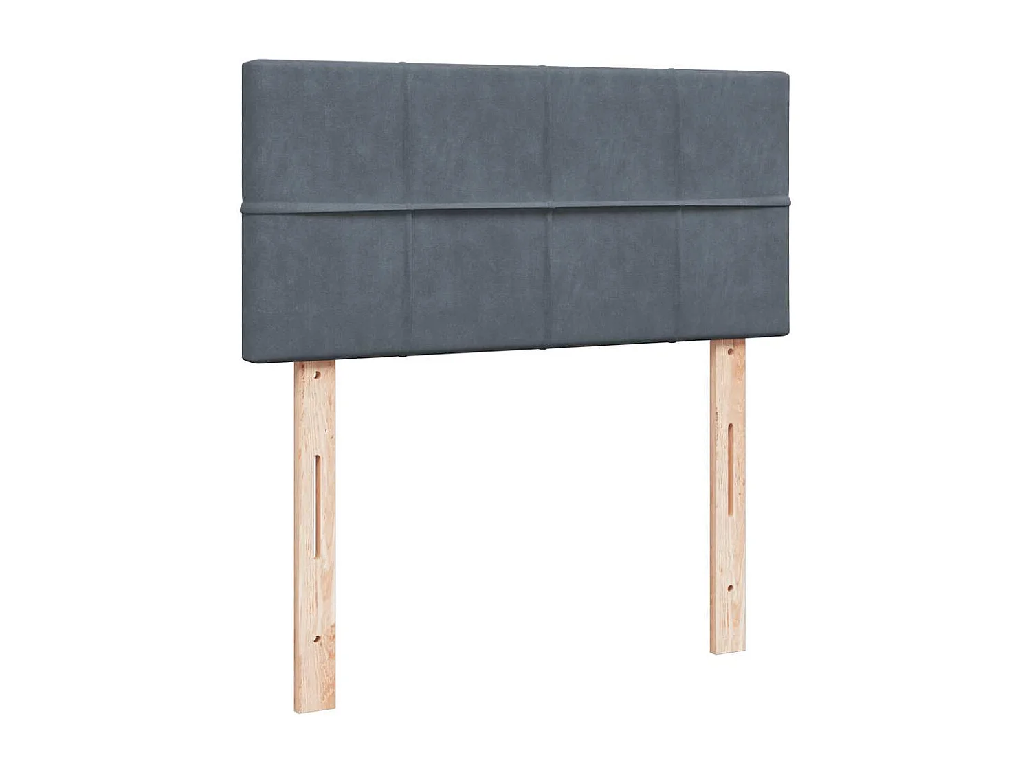 Cadre de lit ottoman et matelas gris foncé 90x200 cm velours