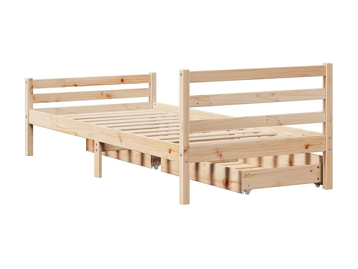 Massivholzbett ohne Matratze 100x200 cm Kiefernholz