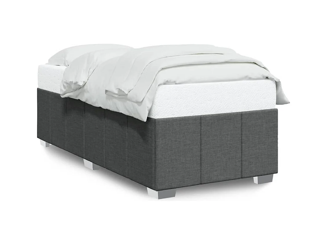 Bettgestell ohne Matratze Dunkelgrau 90x200 cm Stoff