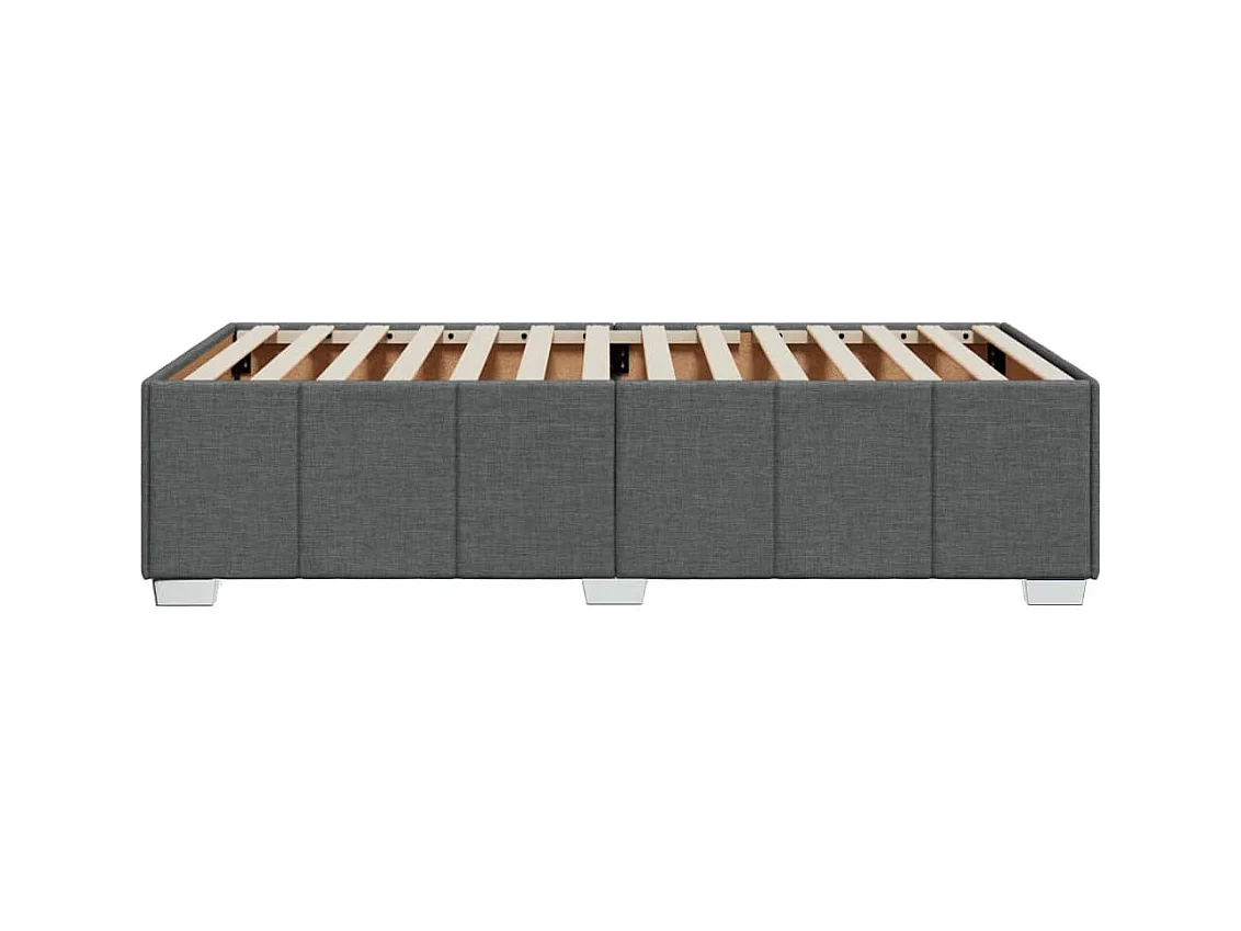 Bettgestell ohne Matratze Dunkelgrau 90x200 cm Stoff