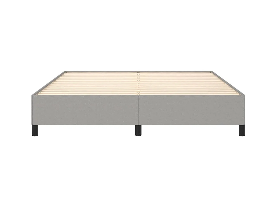 Bettgestell ohne Matratze Hellgrau 160x200 cm Stoff
