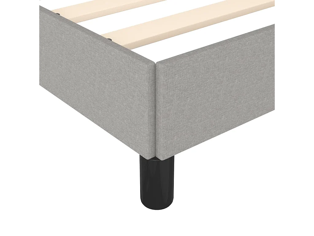 Bettgestell ohne Matratze Hellgrau 160x200 cm Stoff
