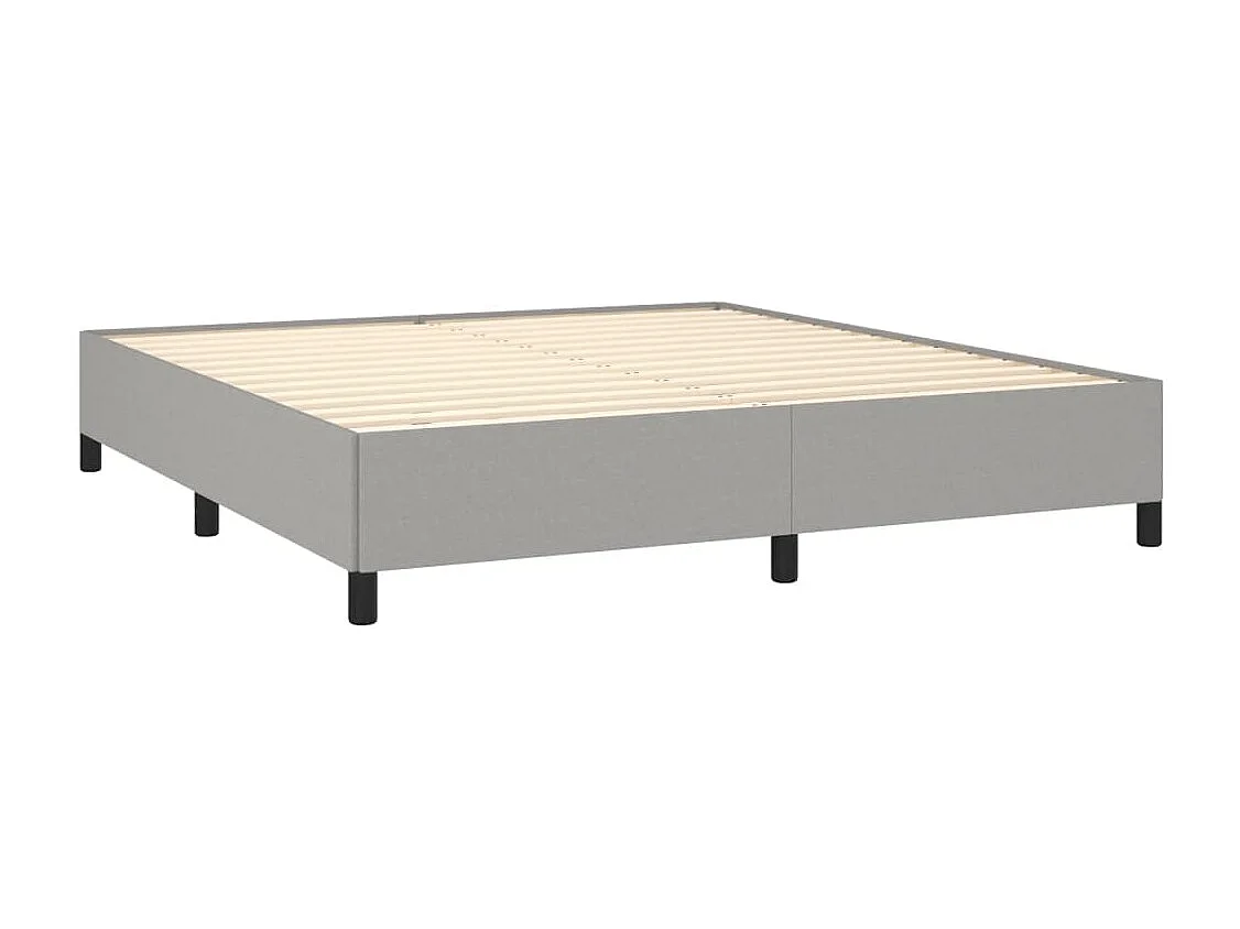 Bettgestell ohne Matratze Hellgrau 160x200 cm Stoff