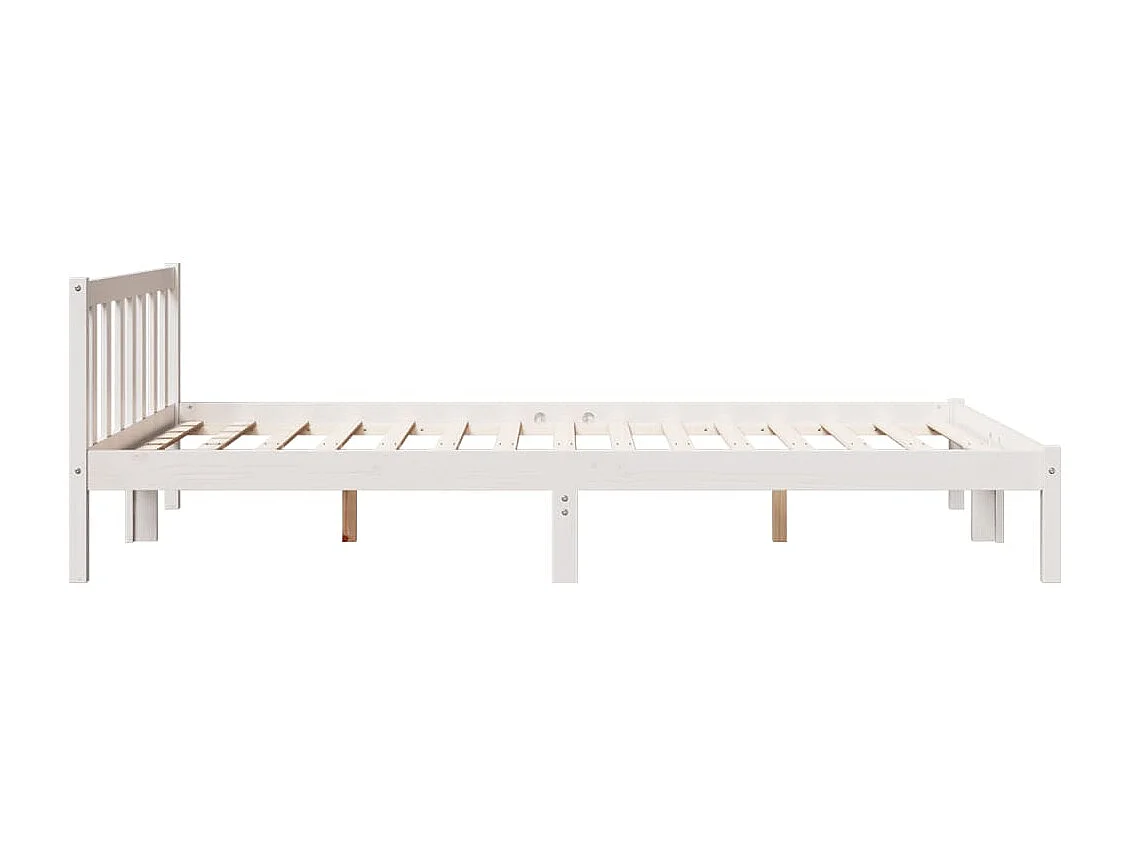 Cadre de lit extra long sans matelas 140x220 cm bois massif pin