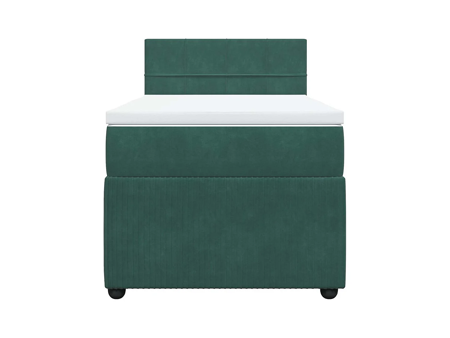 Boxspringbett mit Matratze Dunkelgrün 100x200 cm Samt