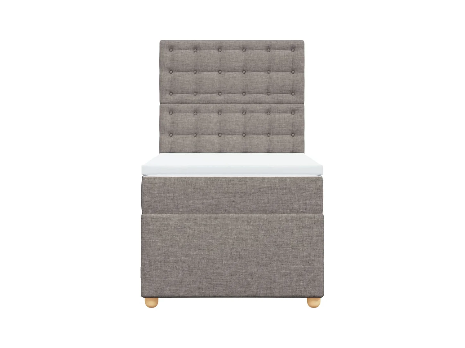 Boxspringbett mit Matratze Taupe 100x200 cm Stoff