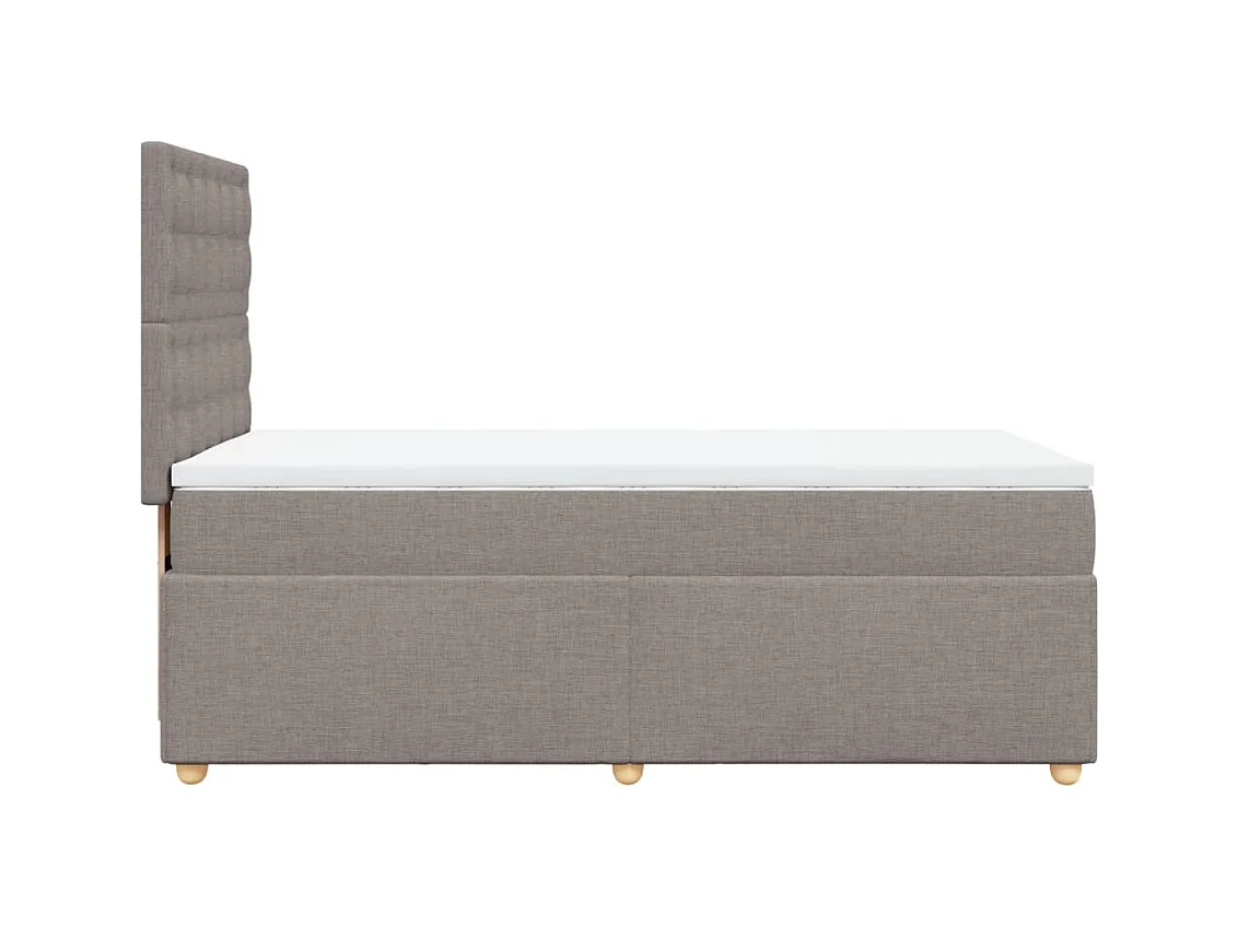 Boxspringbett mit Matratze Taupe 100x200 cm Stoff