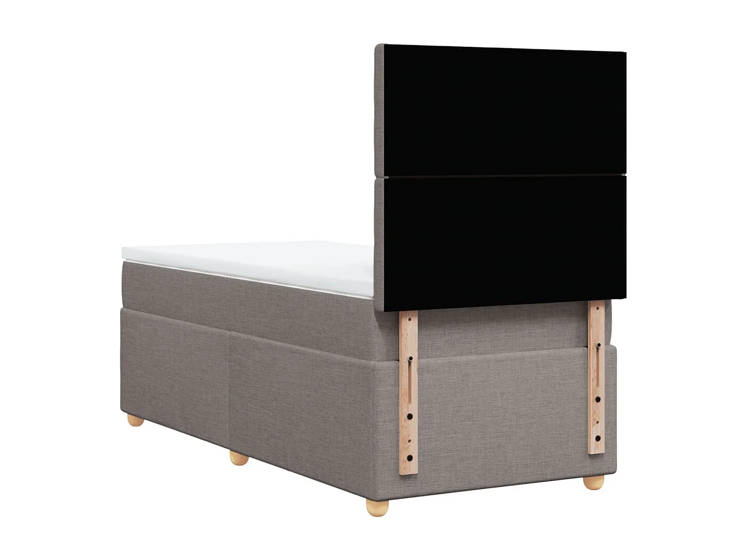 Boxspring met matras stof taupe 100x200 cm