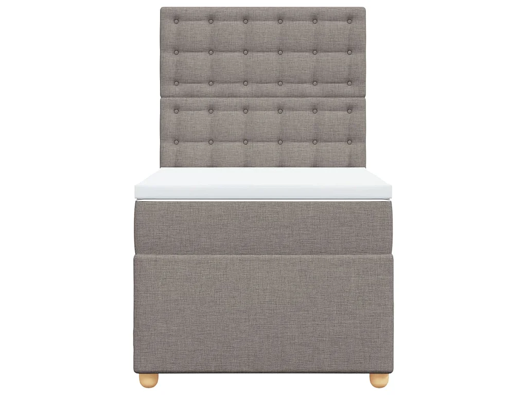 Boxspring met matras stof taupe 100x200 cm