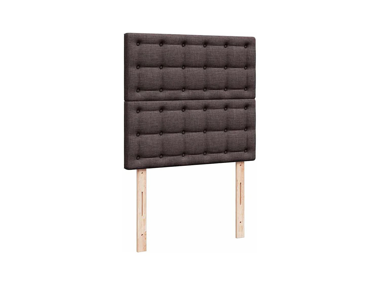 Cadre de lit ottoman avec matelas marron foncé 100x200 cm tissu