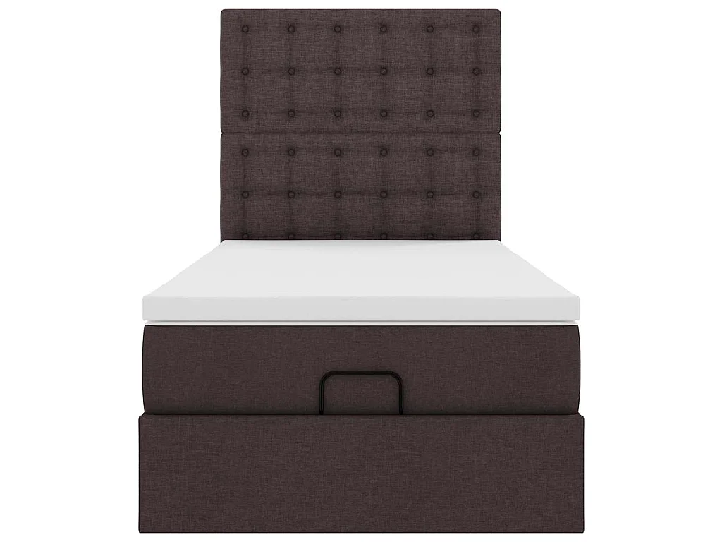 Struttura Letto Pouf con Materasso 100x200 cm in Tessuto