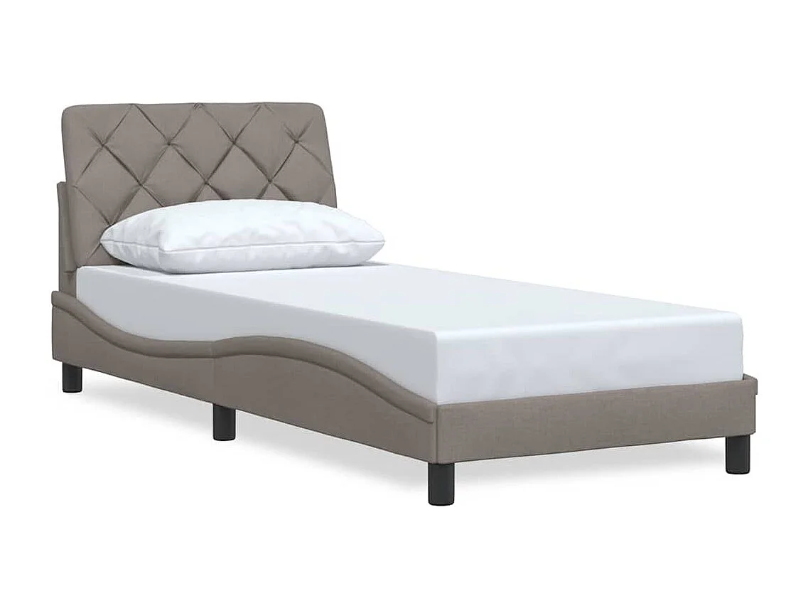Bedframe zonder matras 90x190 cm stof taupe