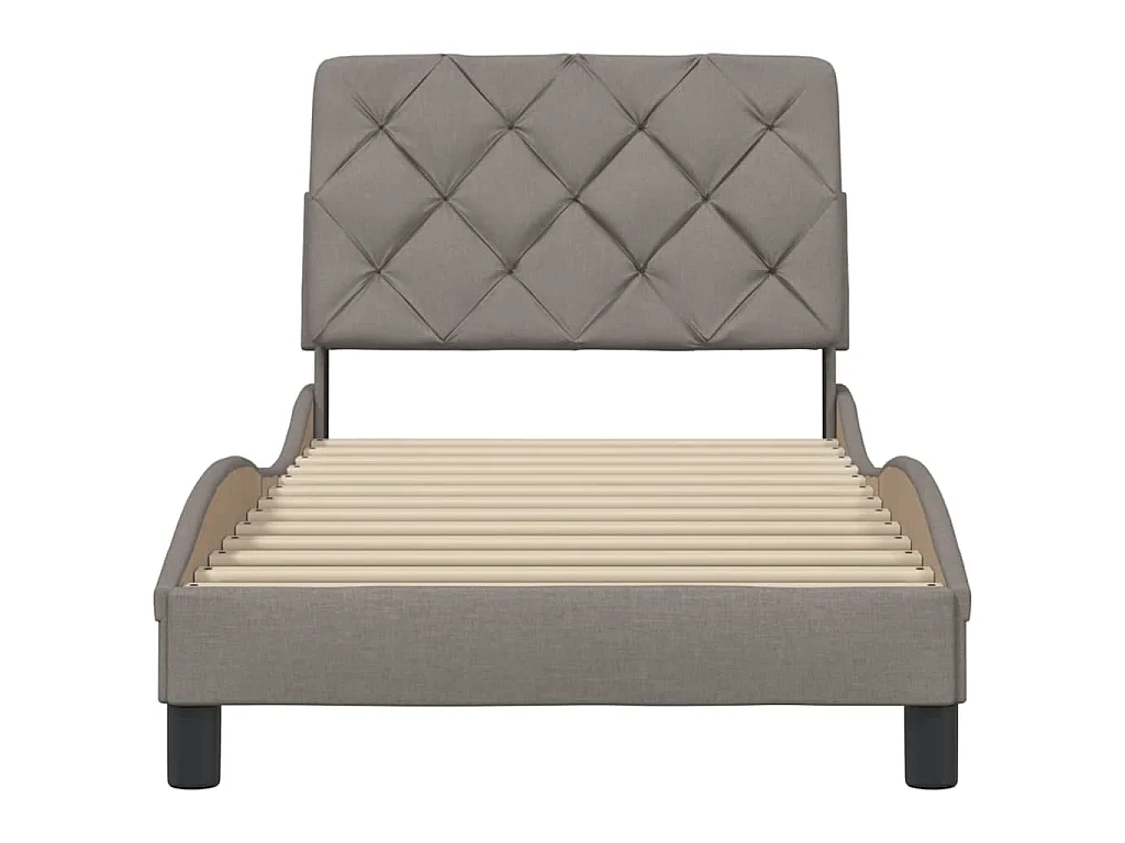 Bettgestell ohne Matratze Taupe 90x190 cm Stoff
