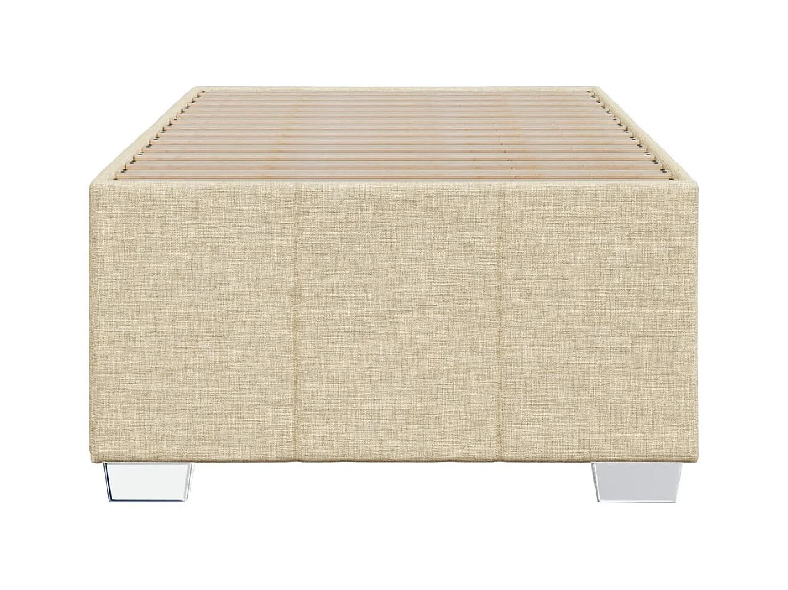 Bedframe zonder matras 90x200 cm stof crèmekleurig