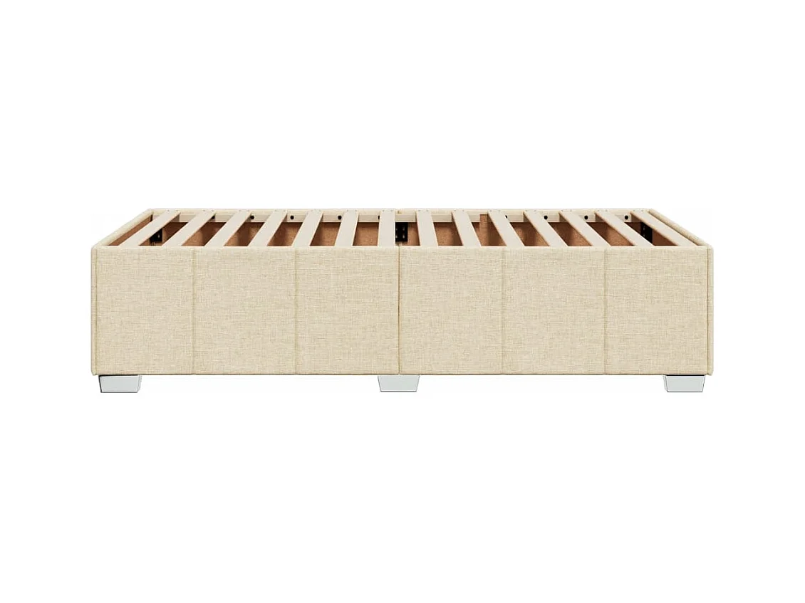 Bedframe zonder matras 90x200 cm stof crèmekleurig