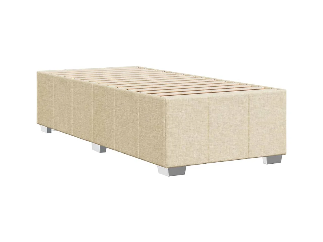 Bedframe zonder matras 90x200 cm stof crèmekleurig