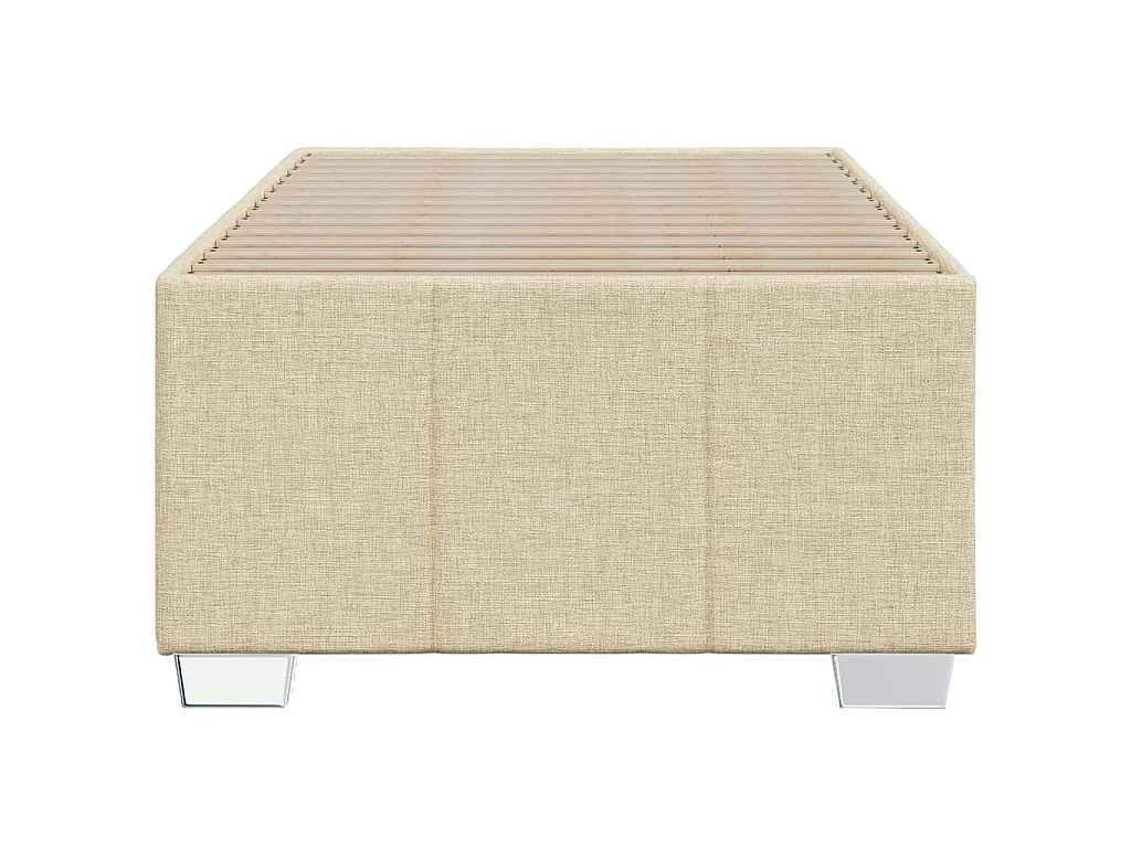 Bedframe zonder matras 90x200 cm stof crèmekleurig