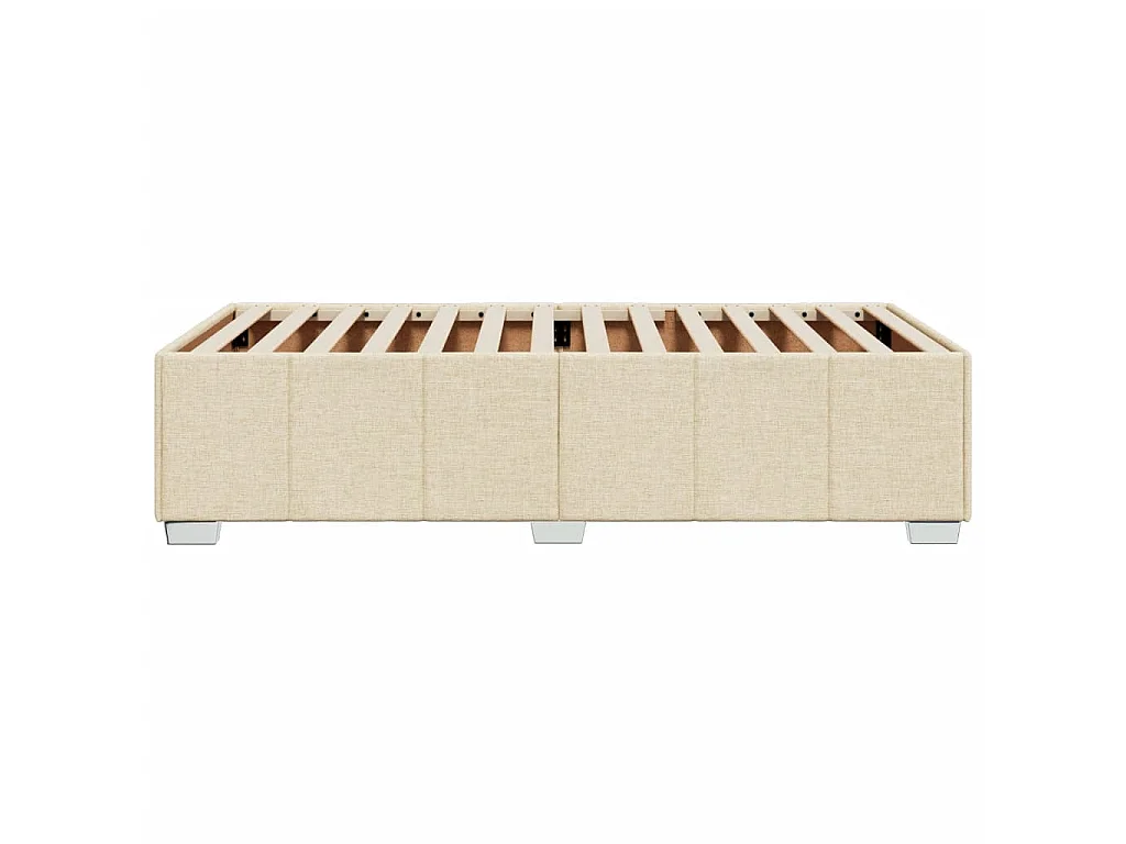 Bedframe zonder matras 90x200 cm stof crèmekleurig