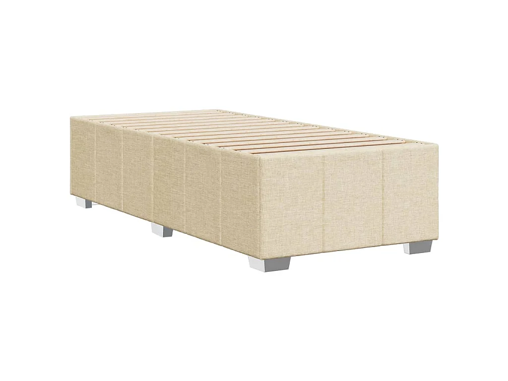 Bedframe zonder matras 90x200 cm stof crèmekleurig