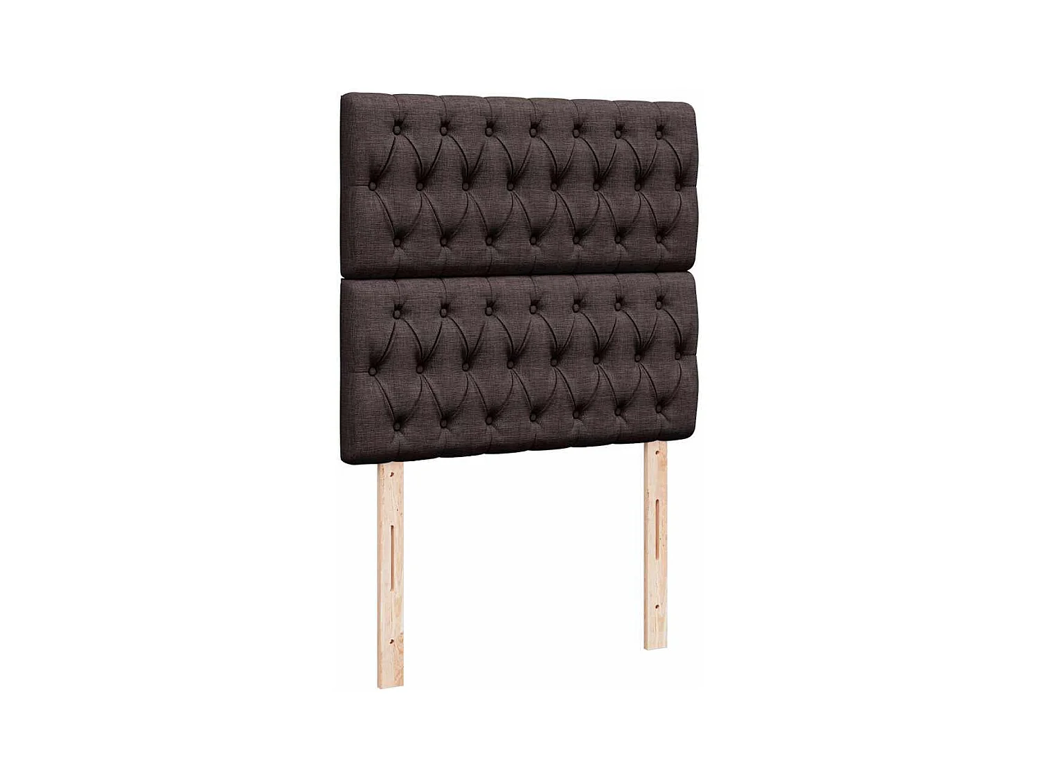 Cadre de lit ottoman avec matelas marron foncé 100x200 cm tissu