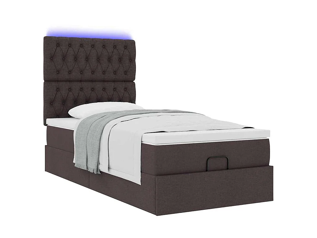 Struttura Letto Pouf con Materasso 100x200 cm in Tessuto