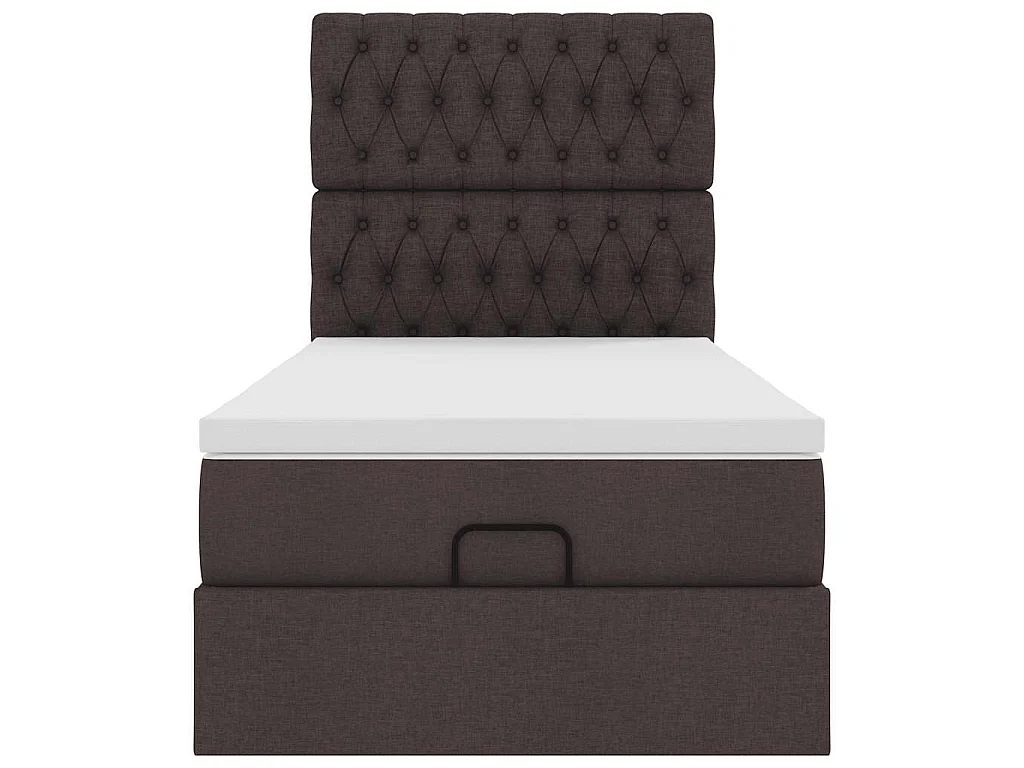 Struttura Letto Pouf con Materasso 100x200 cm in Tessuto