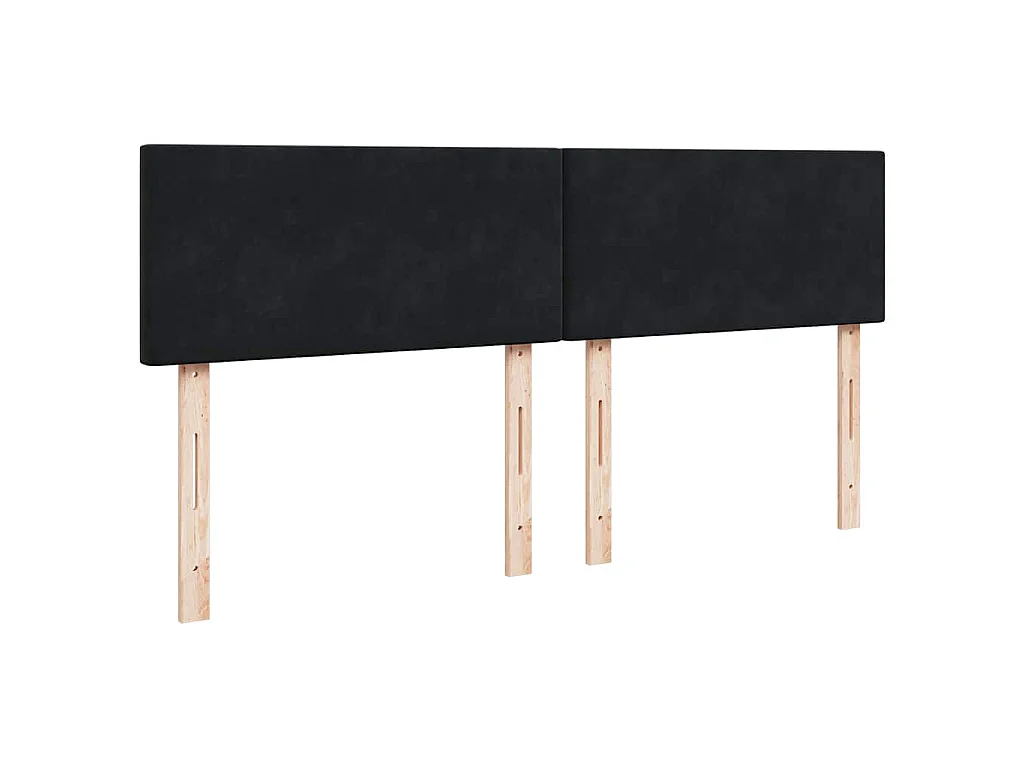 Boxspring met matras fluweel zwart 180x200 cm