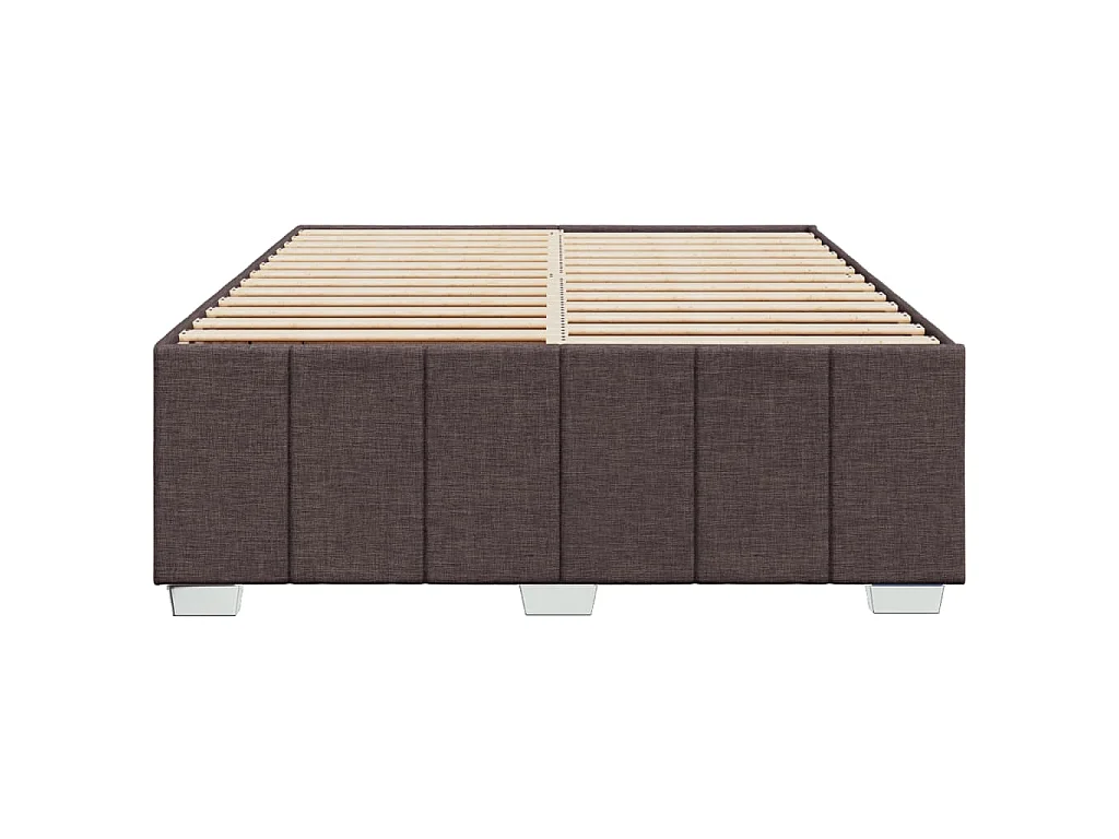 Bedframe zonder matras stof donkerbruin 140x200 cm