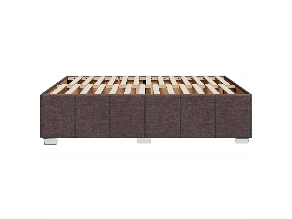 Bedframe zonder matras stof donkerbruin 140x200 cm