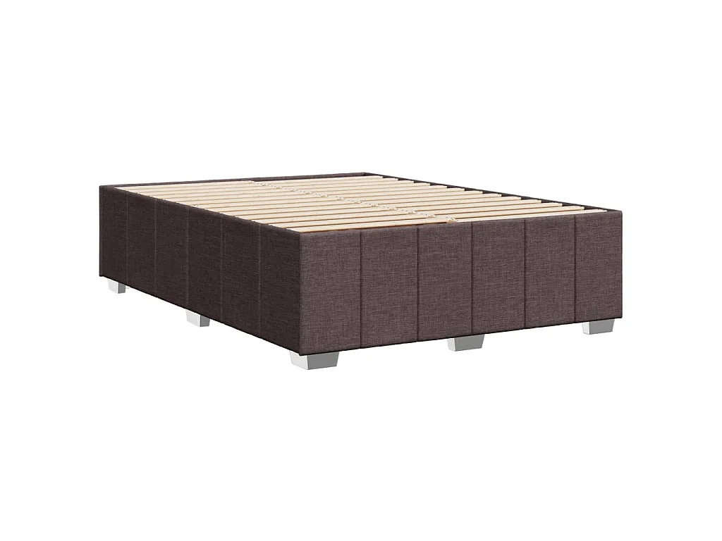 Bedframe zonder matras stof donkerbruin 140x200 cm