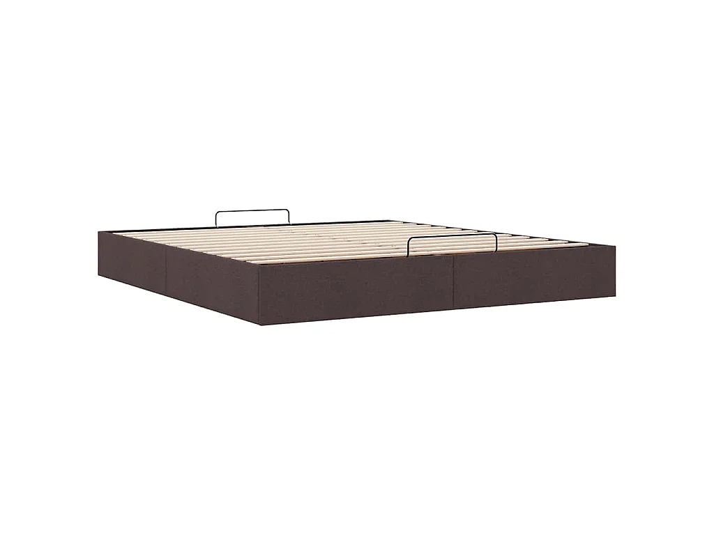 Estrutura de cama otomana sem colchão 160x200cm castanho-escuro