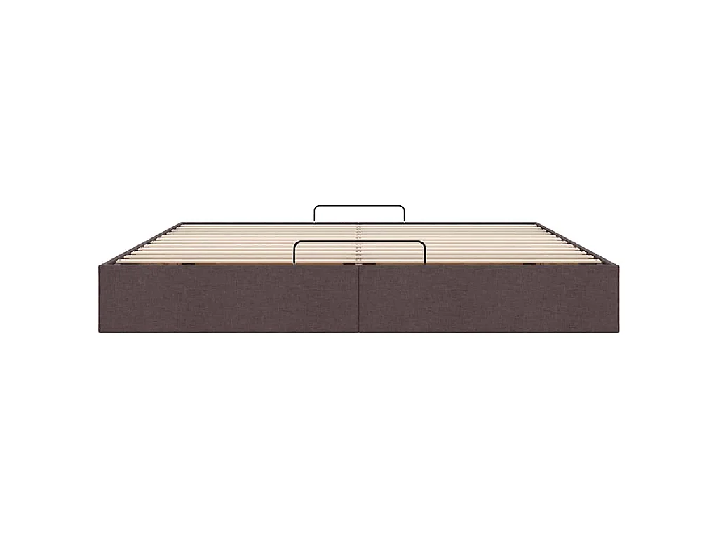 Estrutura de cama otomana sem colchão 160x200cm castanho-escuro