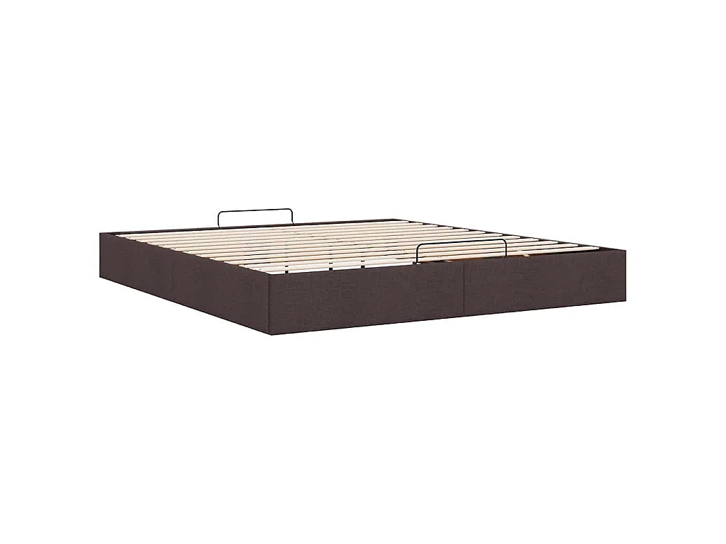 Estrutura de cama otomana sem colchão 160x200cm castanho-escuro