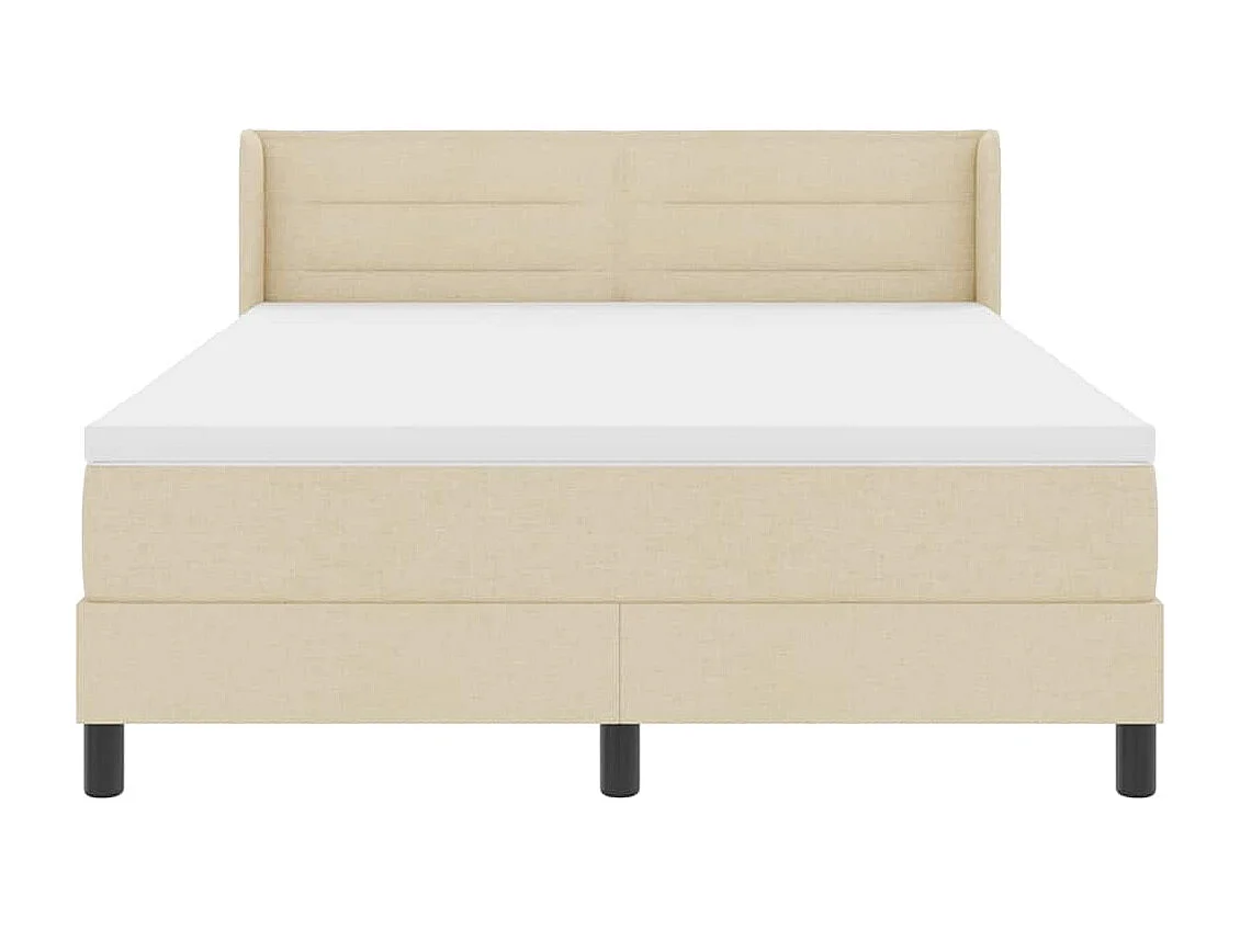 Boxspringbed met matras Crème 200 x 160 cm Polyester