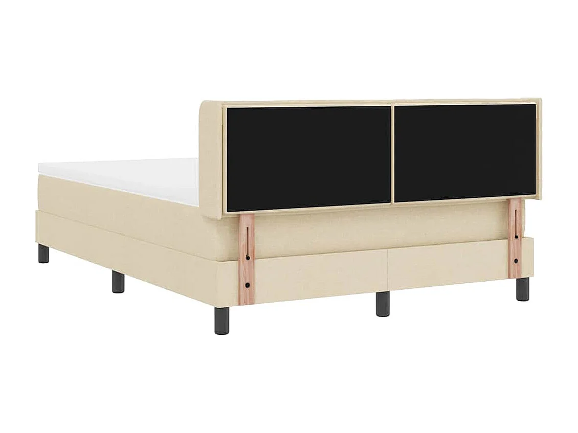 Boxspringbed met matras Crème 200 x 160 cm Polyester
