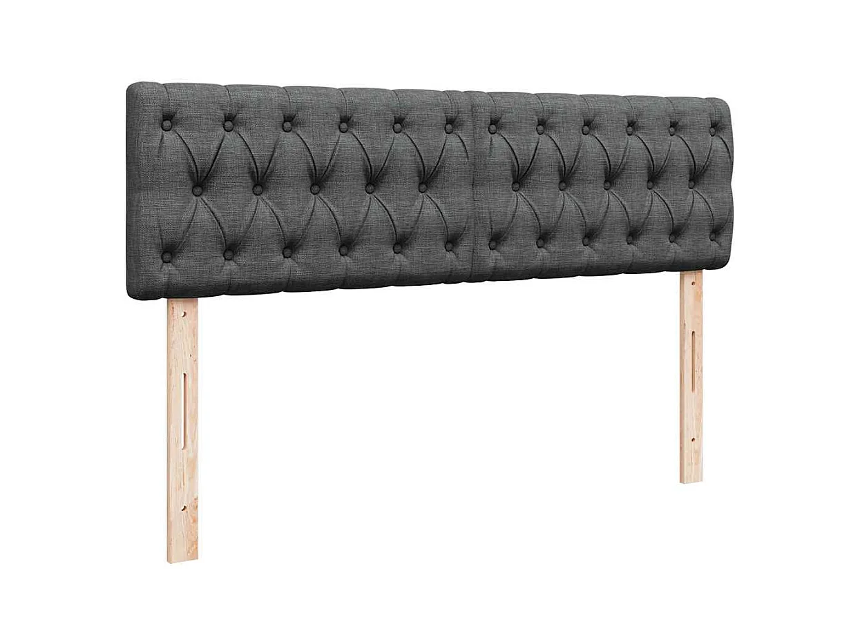 Ottoman-Bett mit Matratze Dunkelgrau 140x200 cm Stoff