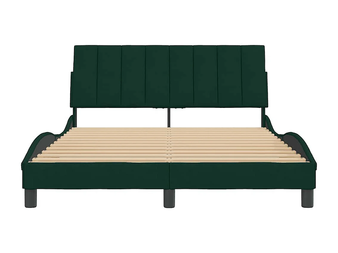 Bedframe zonder matras "Hanko" 140x200 cm fluweel donkergroen