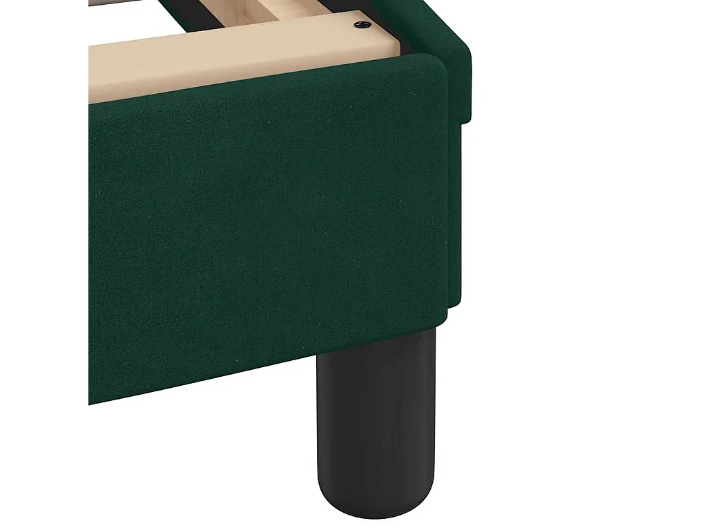 Giroletto senza Materasso Hanko Verde Scuro 140x200 cm in Velluto