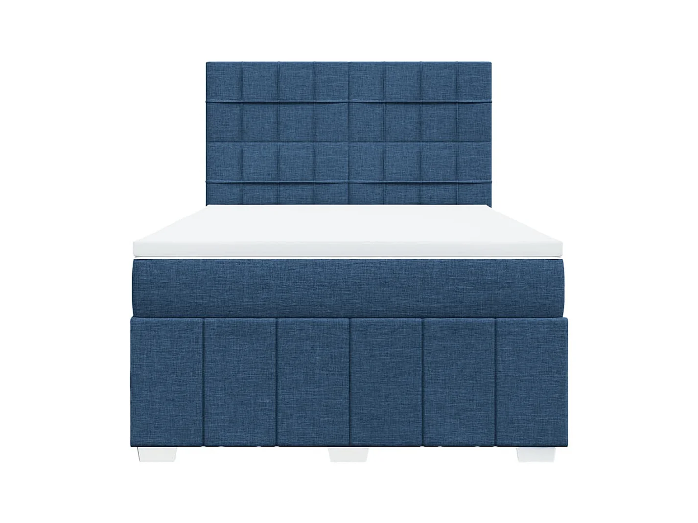 Boxspring met matras stof blauw 160x200 cm