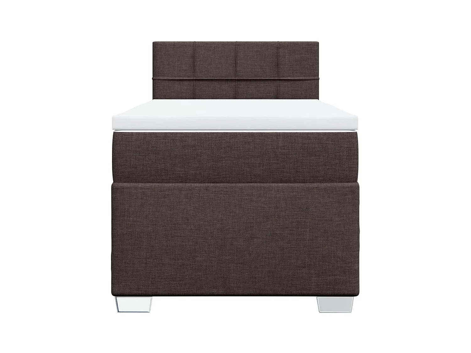 Boxspring met matras stof donkerbruin 90x200 cm