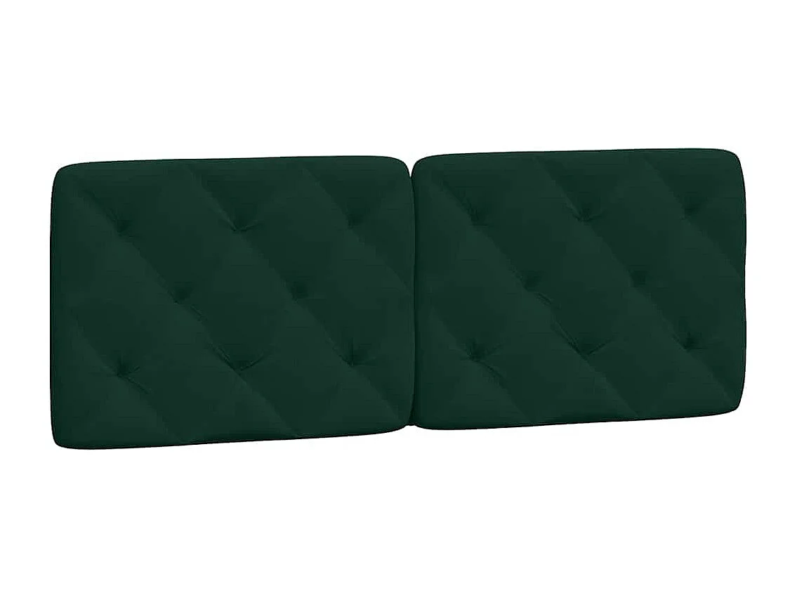 Cadre de lit sans matelas vert foncé 140x190 cm velours